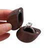 Walnut Wood Proposal Ring Case Heart Shaped Jewelry Organizer Box Gifts Wooden Ring Box  Birthday
