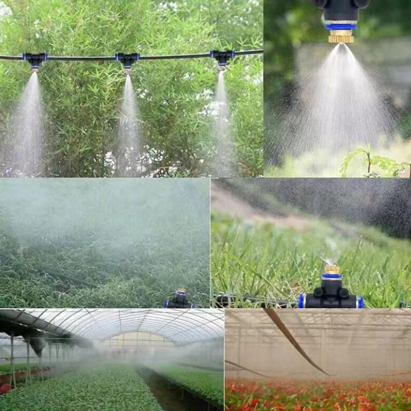 6mm Low Pressure Fine Atomization Nozzles 0.1~0.6mm Brass Misting Sprayers Irrigation Disinfection Cooling Fog Nozzles