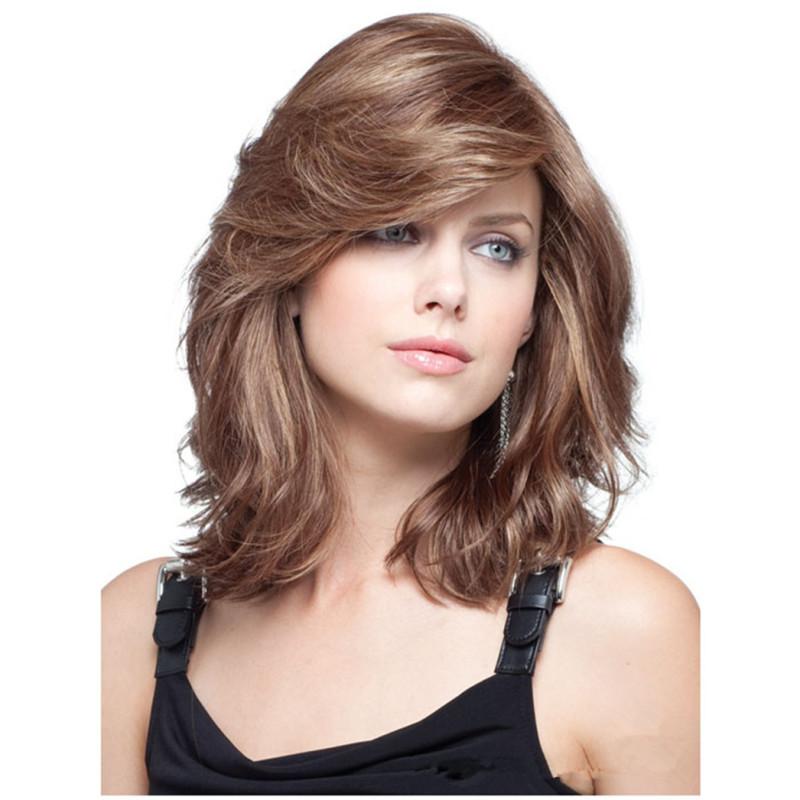 Peruki z naturalnymi falami dla kobiet Ombre Brown Blonde Miękkie puszyste włosy termoodporne Damska peruka syntetyczna do codziennego użytku Cosplay