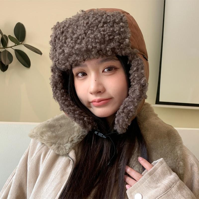 New Autumn and Winter Warm Lei Feng Hat Women's Fashion Ear Hat Cycling Hat Windproof Ski Hat