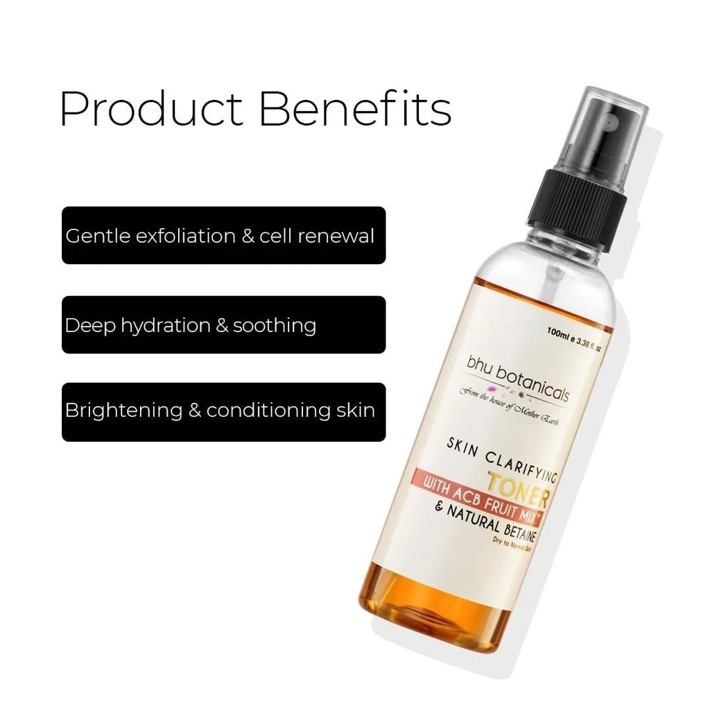 Bhu Botanicals Skin Clarifying Toner For Dry To Normal Skin 100ml