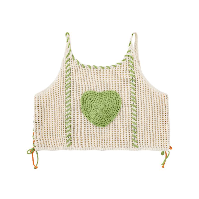 Girls Summer Mesh Love Heart Camisole Vest 100cm