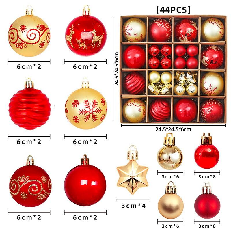 Christmas Tree Pendant, Christmas Ball Set, Painted Ball Pendant, Electroplated Christmas Ball Decoration, Mixed Christmas Gift Box