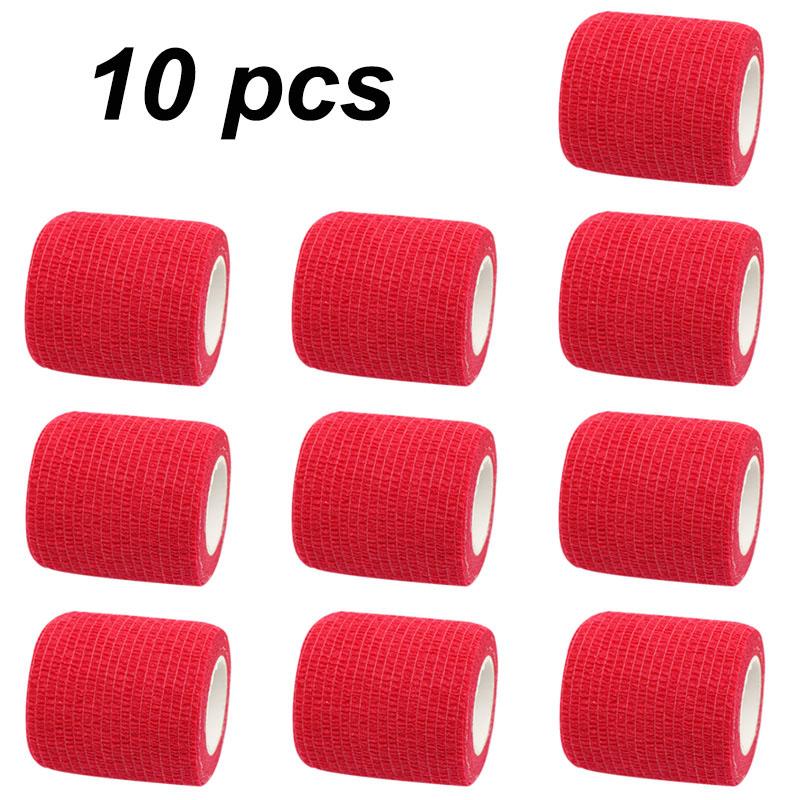 10 Rolls Self Adhesive Elastic Sports Bandage Wrap for Joints Limbs Pet Protection Athletic Injury Tape Compression Strap