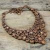 Collana grezza di alce turchese ostrica spinosa Collana di rame elettroformato Collana con catena regolabile Collana con pietre preziose fatta a mano Regali per la mamma