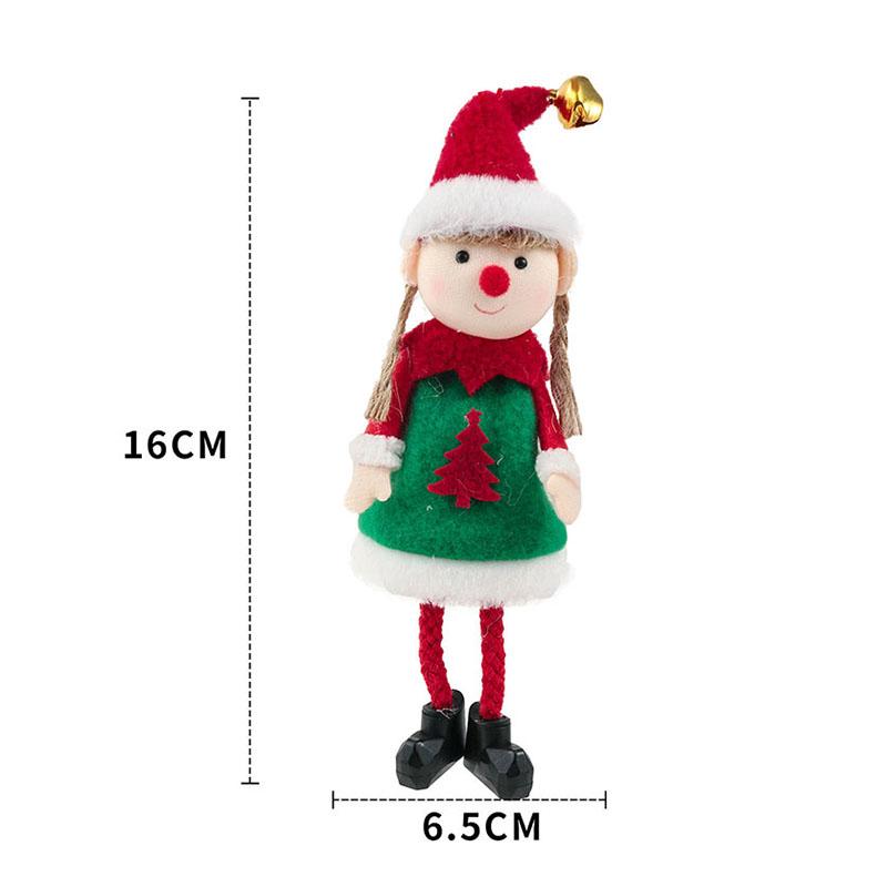 New Year 2025 Christmas Elf Doll Ornaments Xmas Tree Hanging Pendant Navidad 2025 Santa Kids Gift Christmas Home Decoration