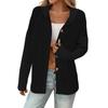 Damen Casual Splicing Langarm Strickjacke Kapuzenpullover mit Taschen