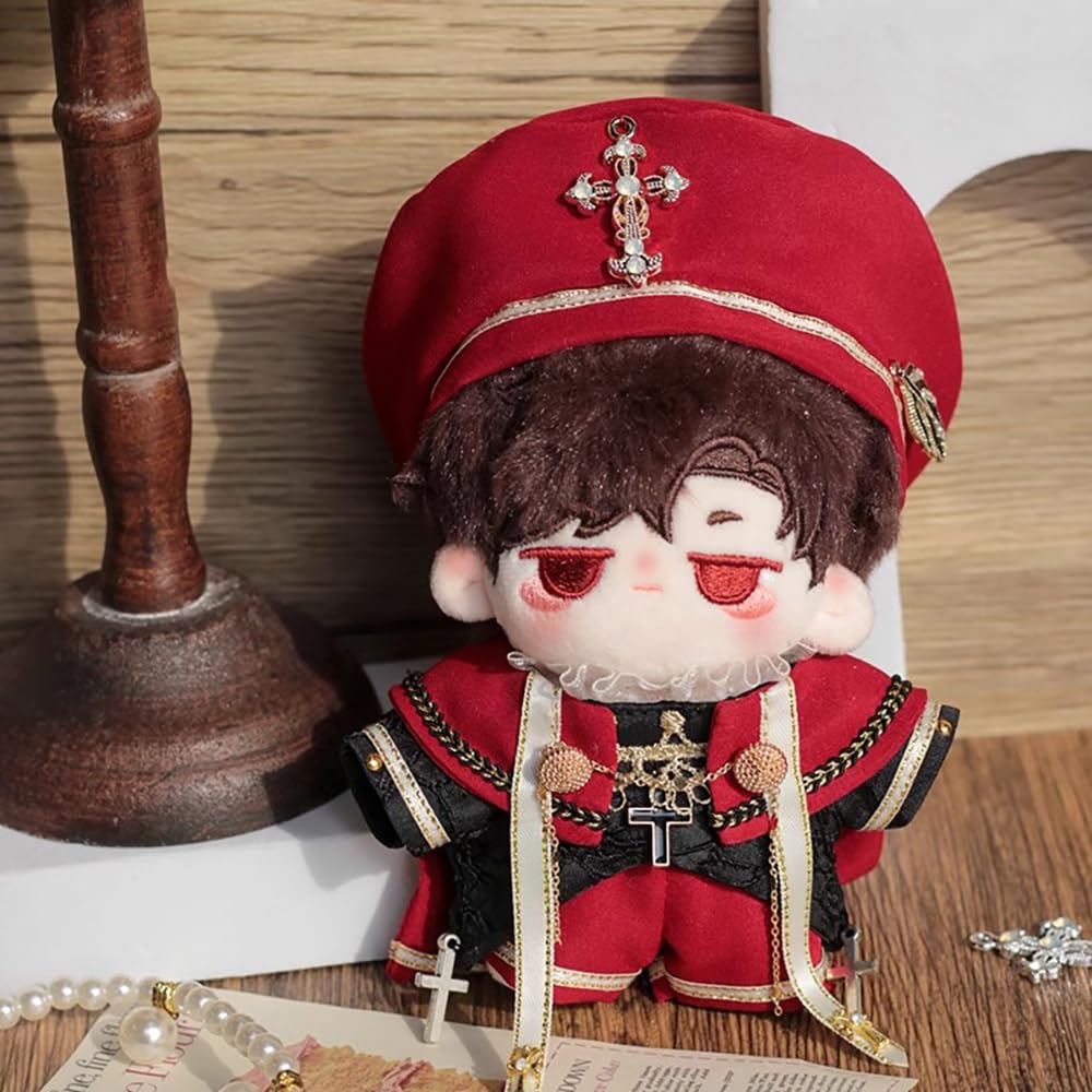 niannyyhouse 40cm Plush Doll with European Leather Cotton 10cm, 15cm, 20cm, Clothes, Hat, Shirt, Pants, Shawl, Shoes, Doll, Accessories, Dress-Up