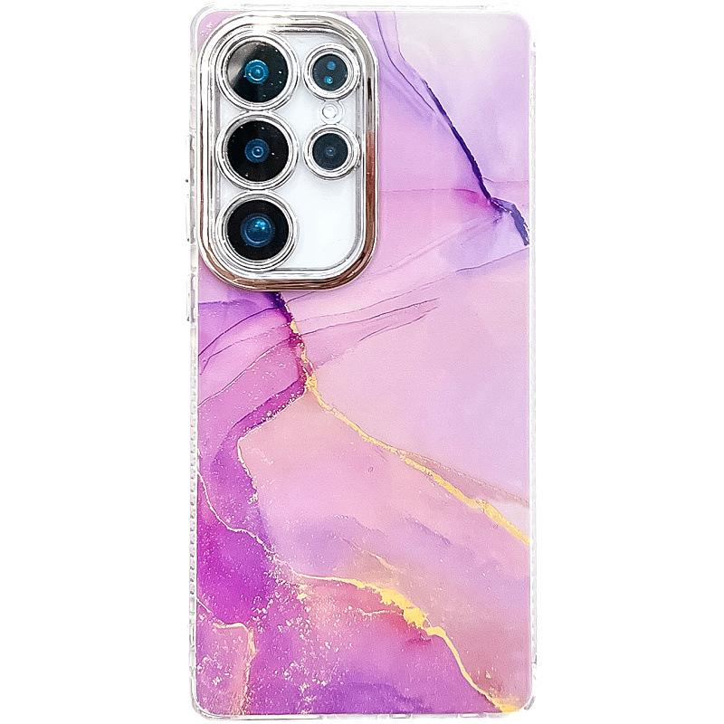 Suitable for New Samsung S25 Ultra Mobile Phone Case S24plus Double Sided Coated Imd Electroplated Marble A55 Case