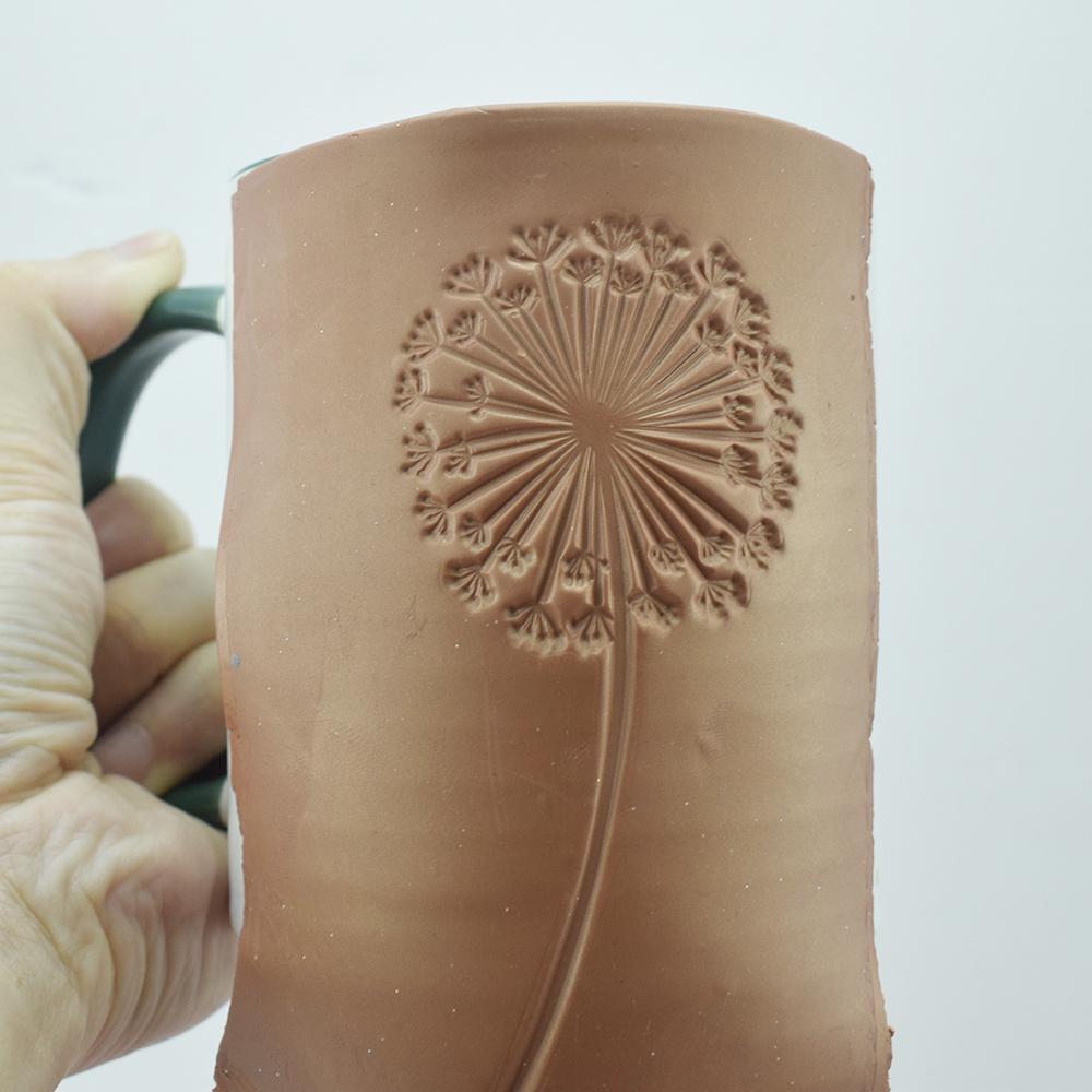 Silicone Dandelion Embossing Template for Polymer Clay & Ceramic Pottery - Reusable Textured Impressions, DIY Art Crafts, Jewelry Making, Mixed Colors