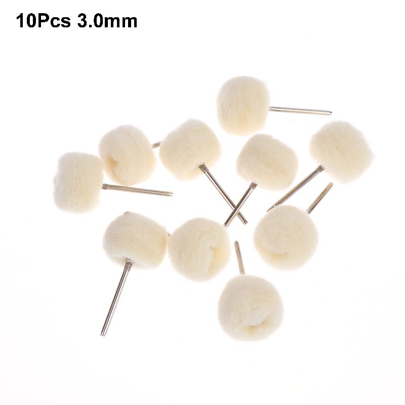 10Pcs Mini Grinding Sanding Head Abrasive Disc Felt 2.35/3Mm Shank Buffing Wheels Metal Polish Brush Drill Rotary Tool