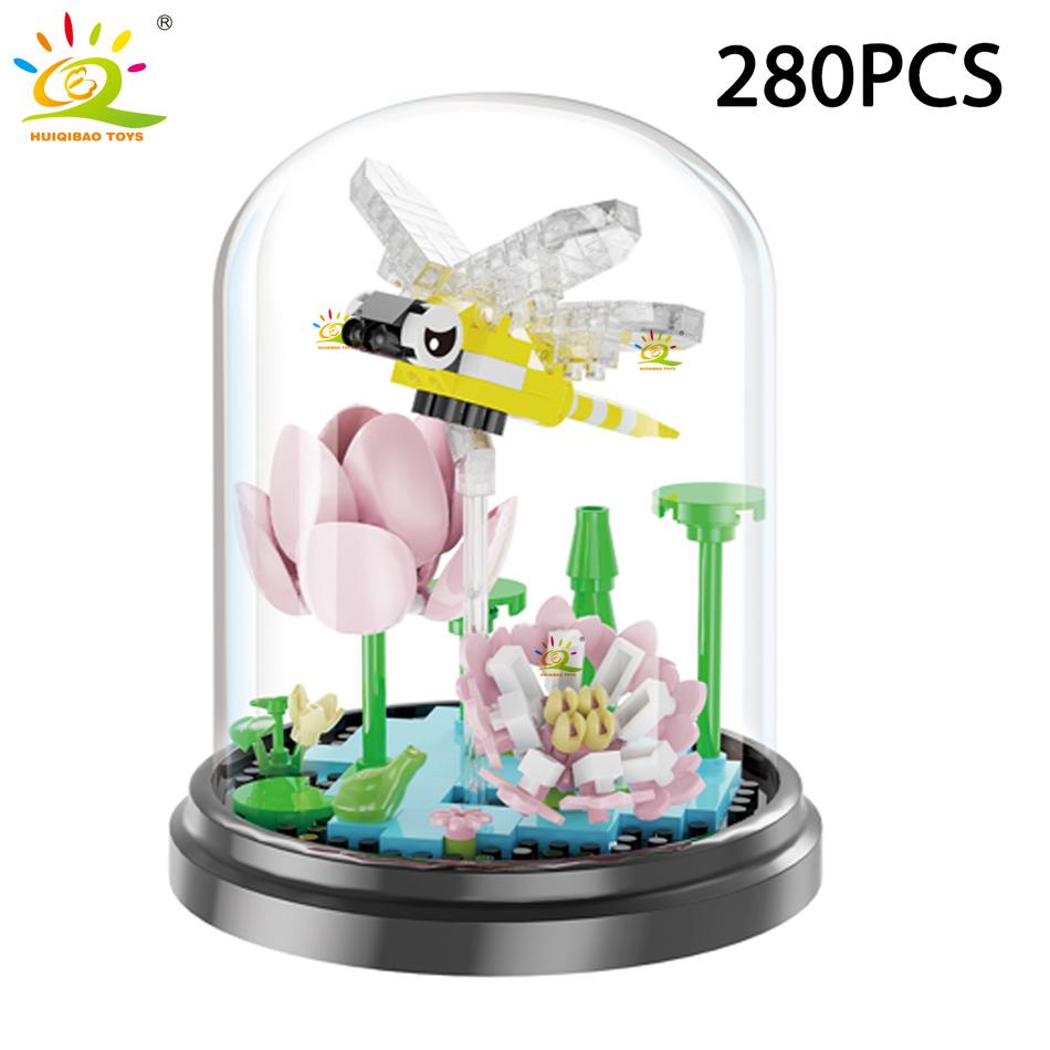 Moc Insect Flower Model Building Block Butterfly Plant Decoration City Construction Toy Kids Adult DIY Romantic Gift