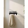 Wall Mount Key Holder with 5 Hooks Rust Resistant Metal Entryway Organizer for Keys Coats Hats Home Decor Gift
