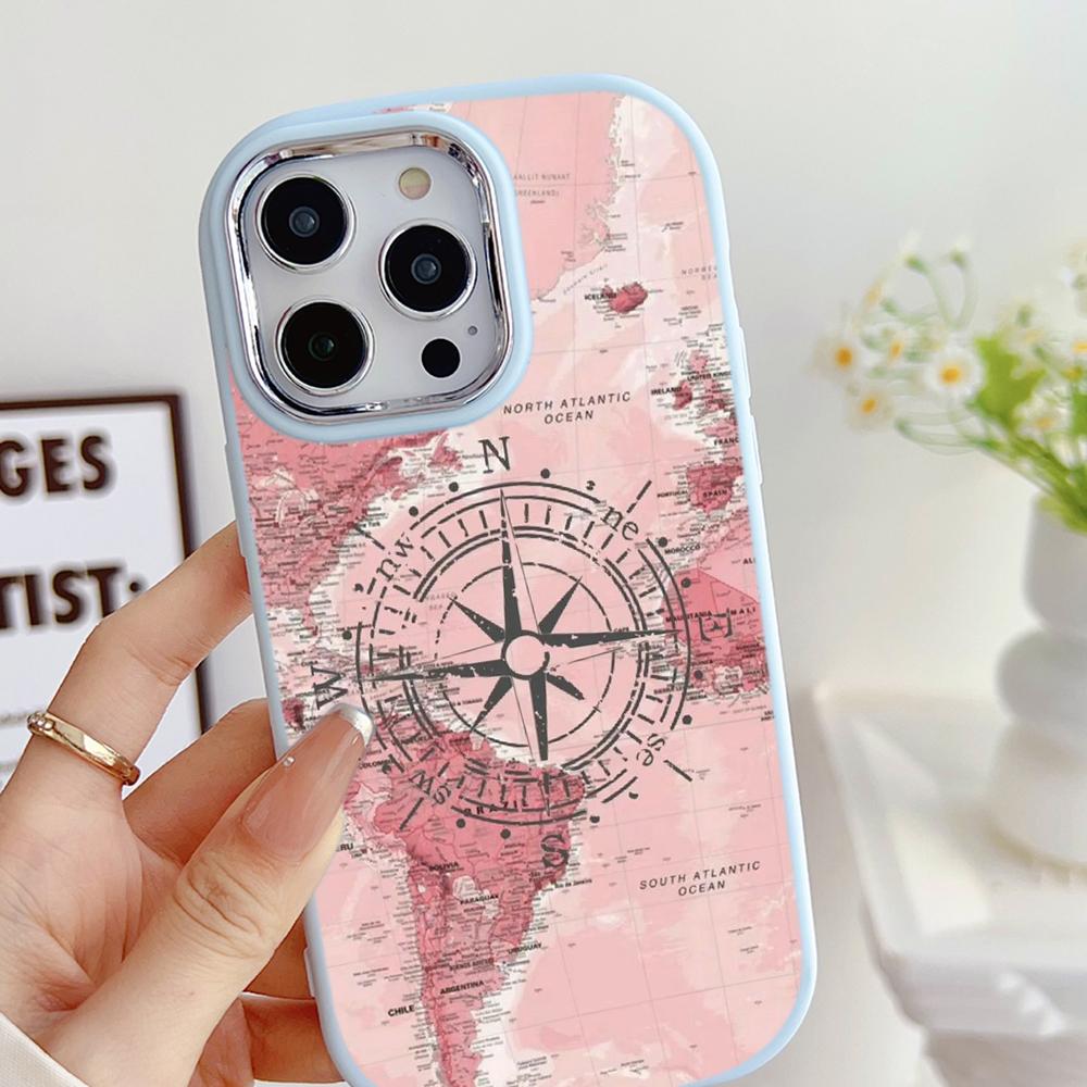 LZ24 Map airplane trajectory art Soft Phone Case for Samsung S24 Ultra S23 Plus S21 A16 A54 A34 A05 Infinix Hot 40 30 Lens Protection Shockproof Cover