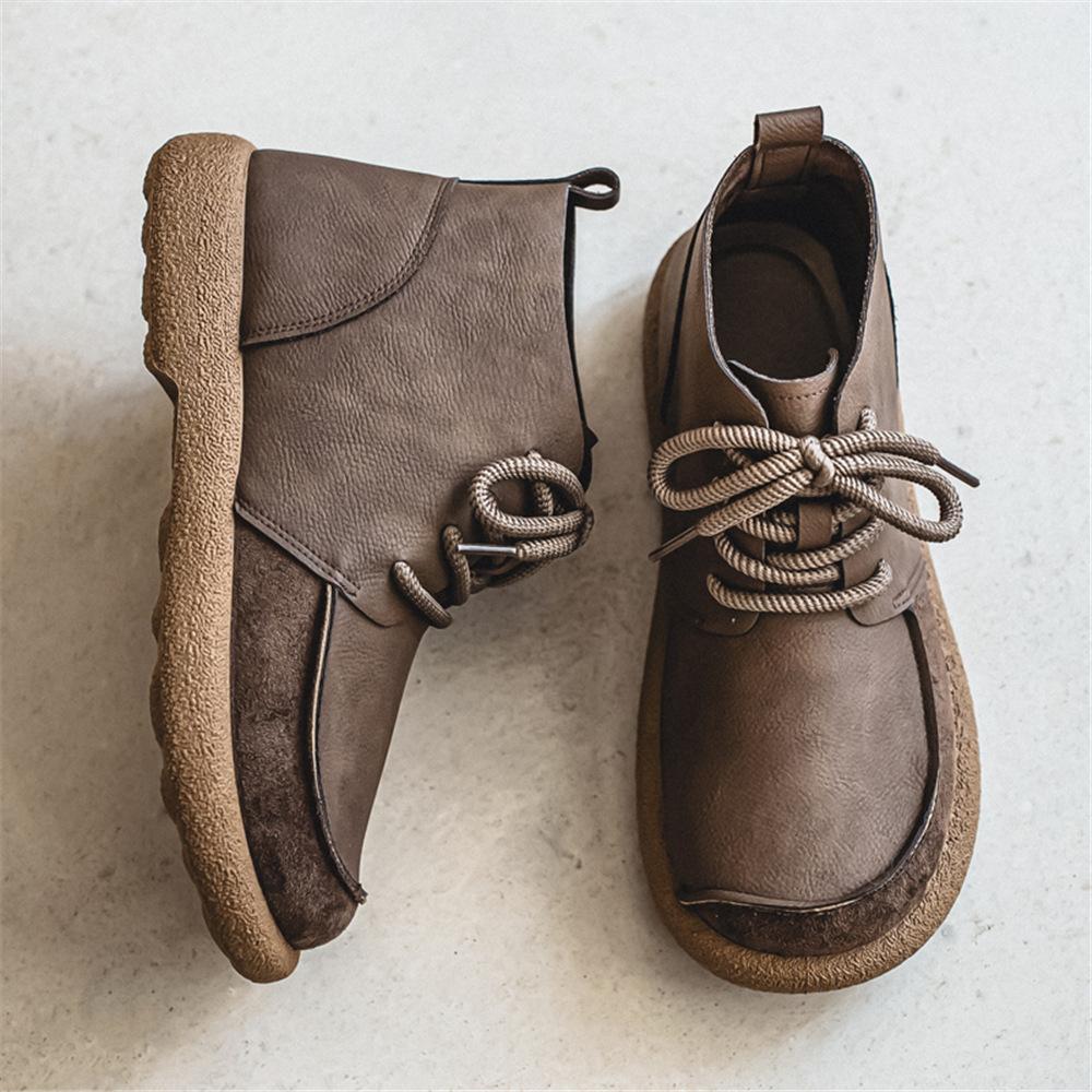 Casual Leather Shoes 2025 Winter New Low Cut Frosted Leather Oversized Shoes Size 46 Soft Leather Men's Shoes