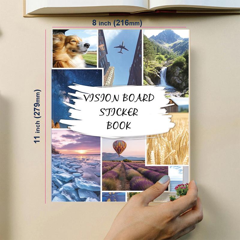 Vision Board Sticker Book - Vision Board Kit & Supplies, With Motivational Images & Quotes For Women, Scrapbook Supplies
