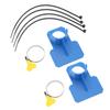 2 PCS Swimming Pool Pipe Fixing Holder Hose Support Mount Bracket with 2 Hose Clamps