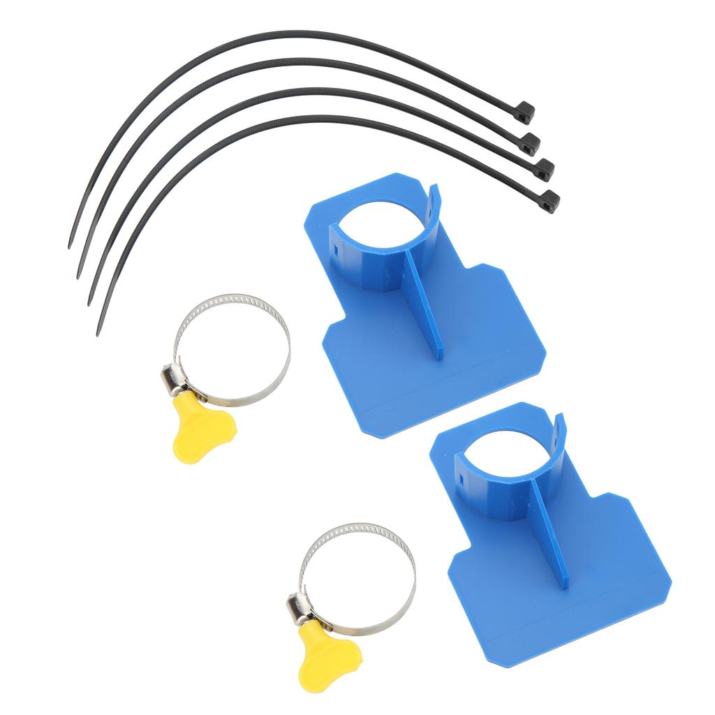2 PCS Swimming Pool Pipe Fixing Holder Hose Support Mount Bracket with 2 Hose Clamps
