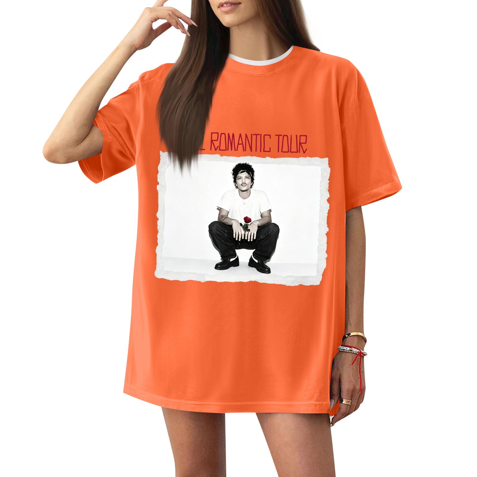 

Women s Casual Printed T-Shirt Round Neck Pullover Short Sleeve Top M