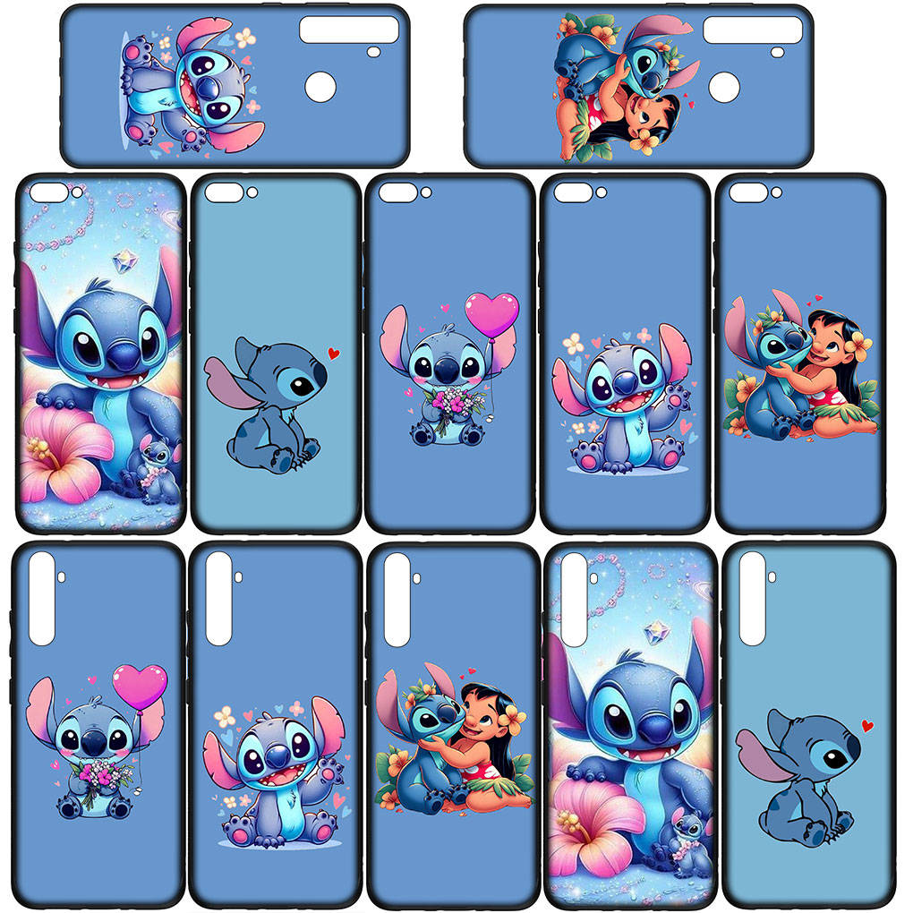 Cover for iPhone 16 15 Xiaomi Redmi Note 14 13 12 11 Pro Max 16e Samsung Galaxy S25 S24 S23 Moto OPPO Huawei Pink Blue Lilo Cartoon Stitch Phone Case