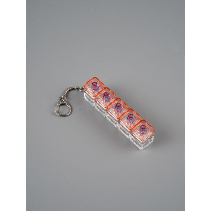 Five-Button Button Decompression Toy Button Shaft Tester Novelty Gadget Keycap Keychain Decompression Button