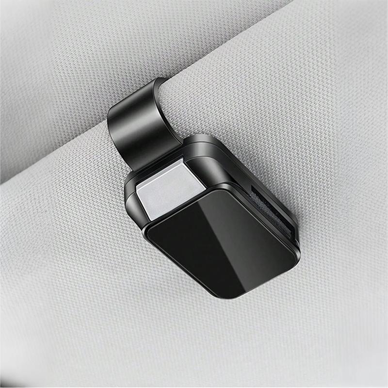 Versatile Car Visor Holder - Secure Storage for Glasses/Cards Compact & Elegant Fits Most Visors Alloy Clip Safe Driving
