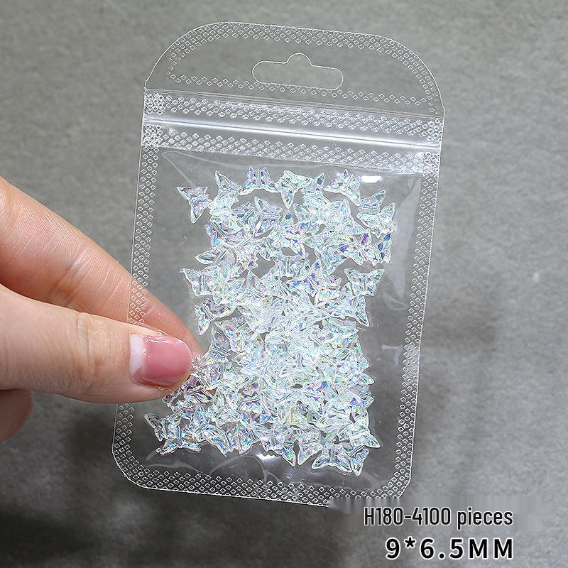 

100 шт. Переливающиеся японские чары для нейл-арта в виде бабочек Авроры, смола, стразы, аксессуары