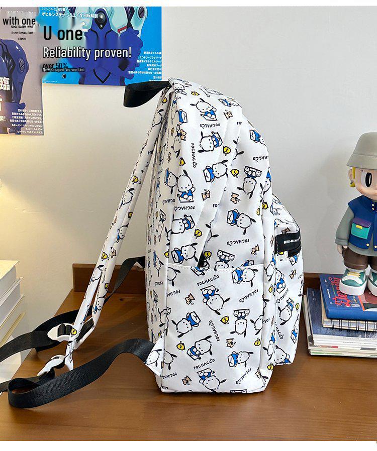 Hello Kitty Double Shoulder Backpack for Students - Cute Cartoon Design for Middle & High School Travel & Campus Outings.