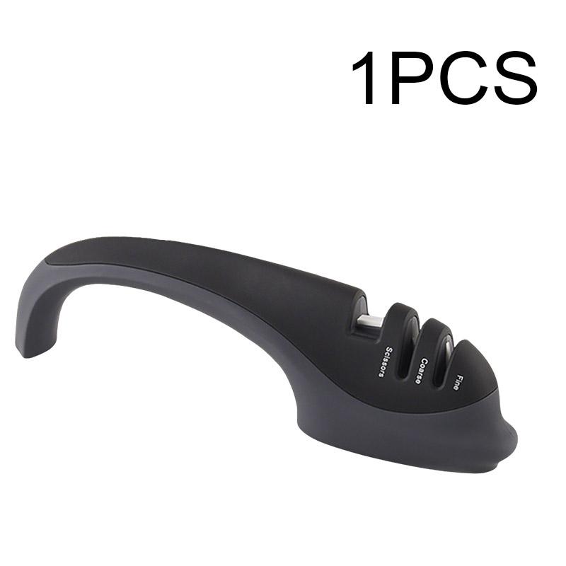 Professional Grade 3 Knives Sharpener Ceramic Knife Sharpening Stone Tools Kitchen Knife Scissor Quick Manual Sharpening Tools