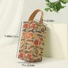 Large Capacity Makeup Organizer Bag with Floral Print - Elegant Cosmetic Case, Spacious Travel Toiletry Bag for Women & Men, Makeup Brushes, Lipsticks