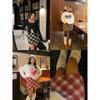 Brother Nan Chubby Autumn and Winter 2023 New Plus Size Plaid Woolen Skirt Women's Short Slim Fit Sheath Short Skirt