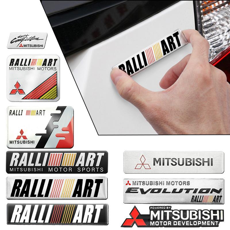 Für Mitsubishi Ralliart Lancer 10 9 EX Outlander ASX L200 3D Aluminium Autoaufkleber Emblem Karosserie Kofferraum Heck Aufkleber Zubehör