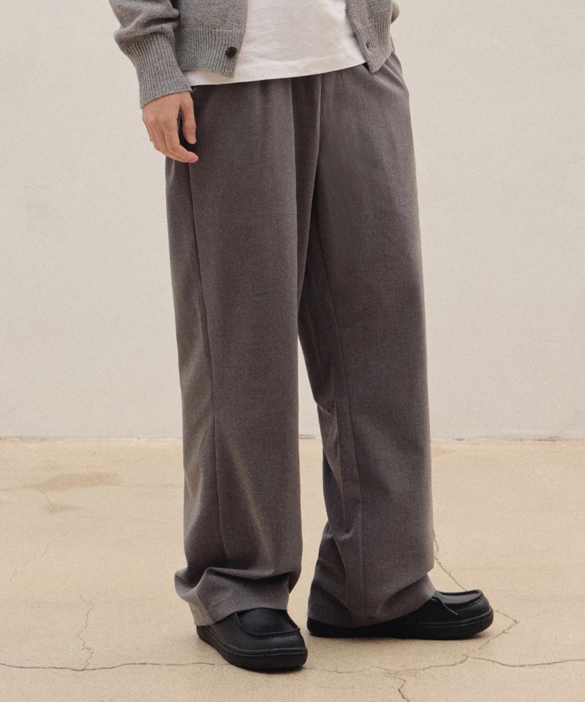AGOD Wide Banding Slacks [Gray]