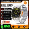 Outdoor GPS Sports Smart Watch Men Built in GPS Compass 5ATM Waterproof Bluetooth Call HD AMOLED Screen Fitness Smartwatch