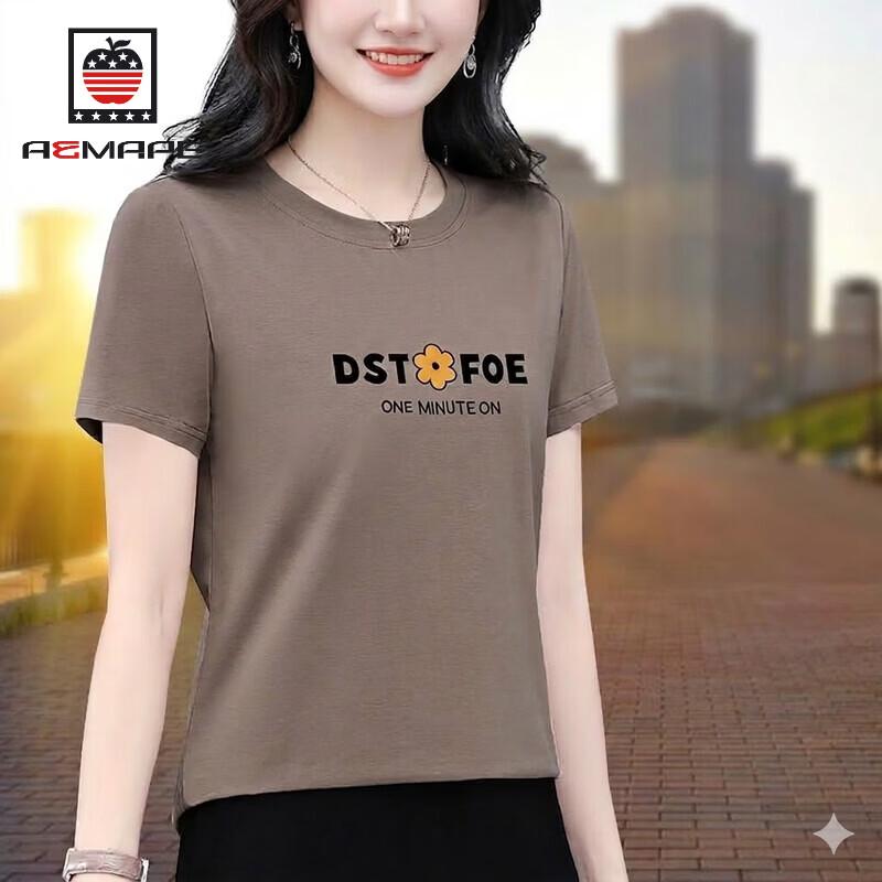 

AEMAPE Women s Straight-Shoulder Short Sleeve T-Shirt XL