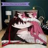 Elfen Lied Anime Pattern Bedding uilt Set uilt Cover Pillowcase Home Decoration Birthday Gift (1 * duvet cover + 2 * pillowcase  without core)41
