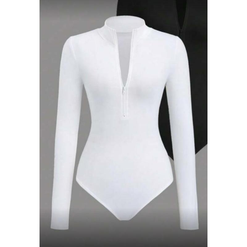 Surfing Sport Swimsuit Long Sleeves Women One Piece Swimsuit Swimwear Solid Monokini Bathing Suit Tropical Bodysuit Female