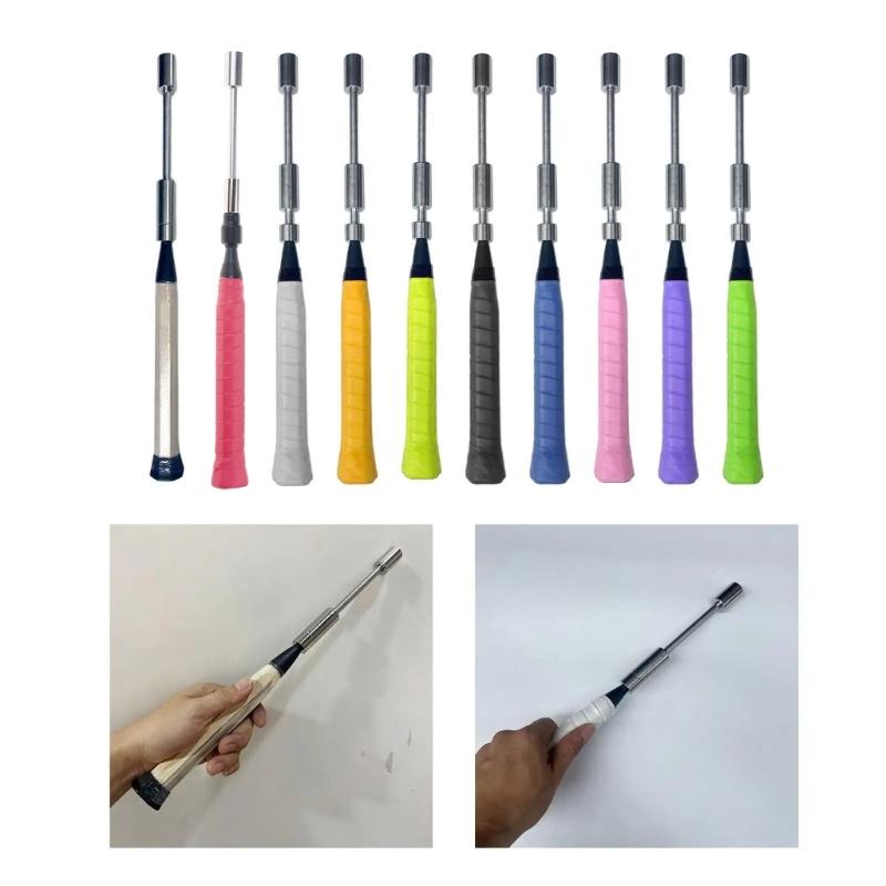 Professional Badminton Power Training Device Ergonomic Wooden Handle Badminton Swing Trainer