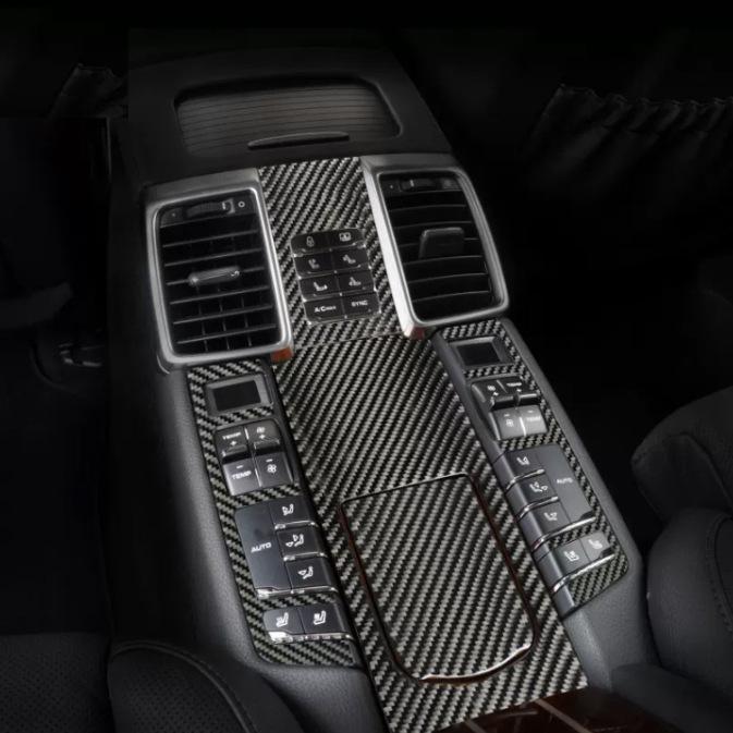 Porsche Panamera Interior Carbon Fiber Kit: Center Console, Steering Wheel, Gearshift & Door Trim