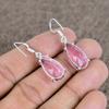 Pink Kunzite Gemstone Handmade 925Sterling Silver Jewelry Earring 1.50" KKG-119