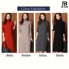 Knit Beautiful High Long Slim Tunic Suitable for Women in Their and B56BWN B-Talk Women's Dress, Fall/Winter Dress, Knee-Length, Turtleneck, Neck,