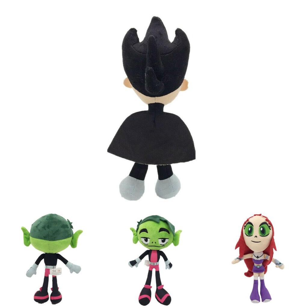 Adorable 10-inch Teen Titans Go Plush Toy Collection Featuring Robin Raven Cyborg