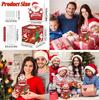 Red Christmas Theme Pattern Gift Surprise Box For Christmas Party And Holiday Gift Packaging