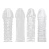 Textured Silicone Delay Sleeve with Studded Surface Male Enhancement Endurance Trainer with Anal Stimulation Reusable Discreet Adult Toy