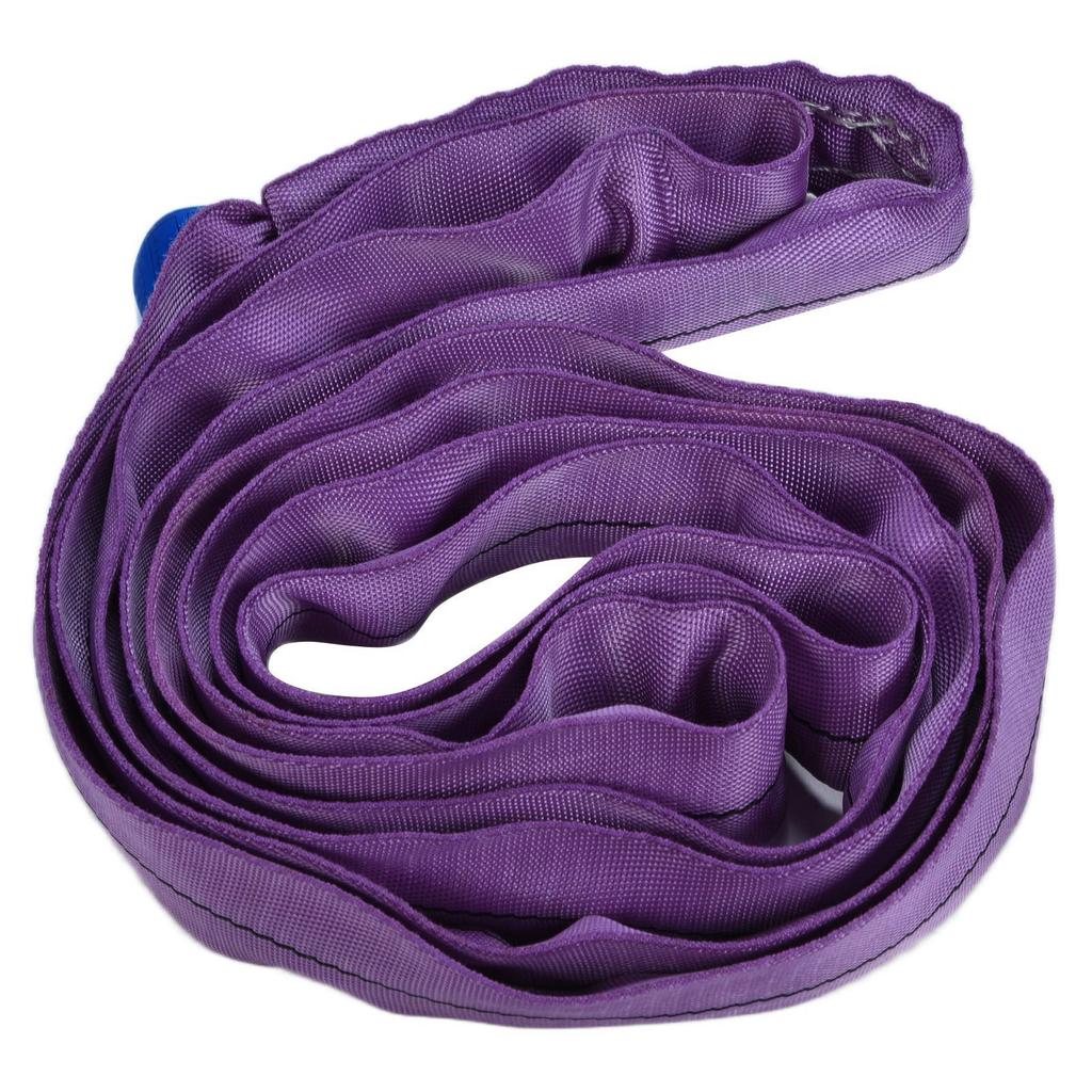 PES Lift Slings Crane Round Sling 55mm Wide 1T Load Smooth Lightweight Flexible for Construction Works for Machinery Equipment