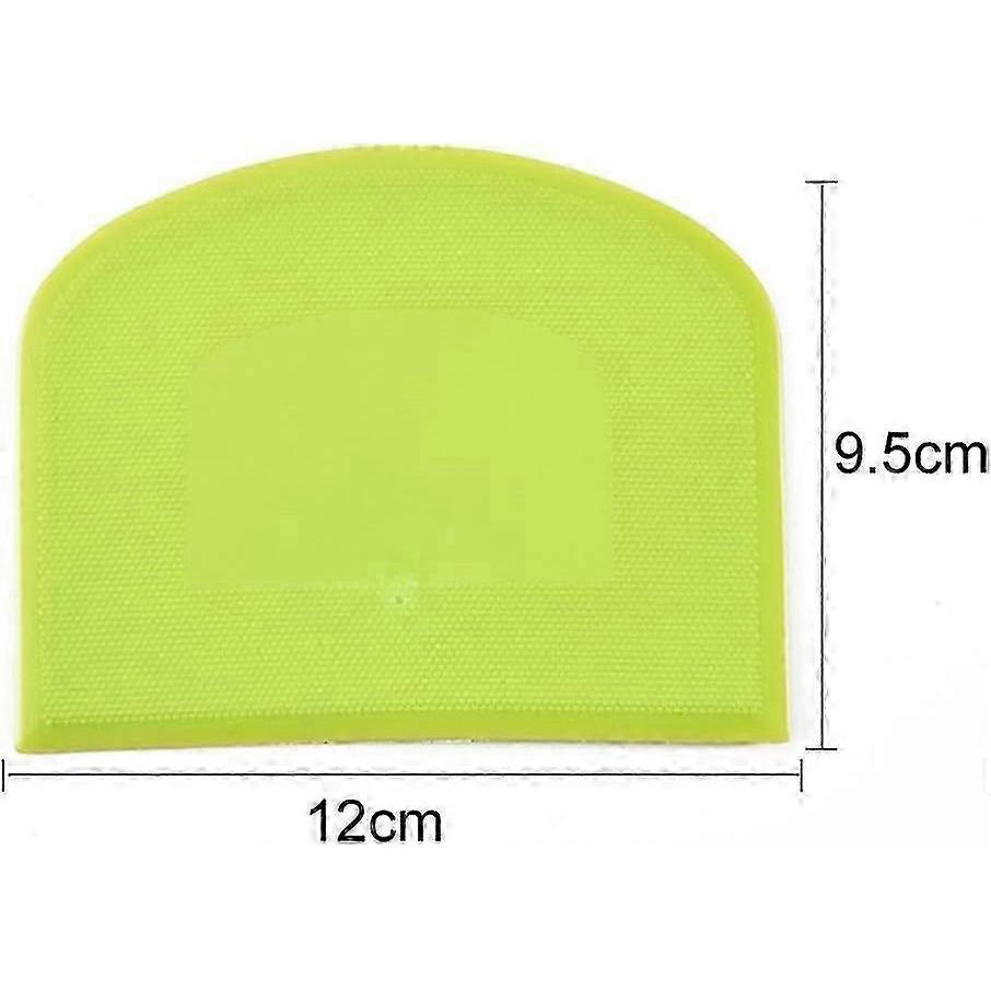 W 2 Piece Dough Scraper Set, Flexible Food- Plastic Cutters for Dough, Cake, Fondant, Icing Bowl Scrapers