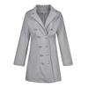 Women's  And Winter Long-Sleeved Suit Collar Double-Breasted Neko Jacket