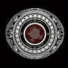 Accessories1pc Fashion Ring, Red Synthetic Zircon Inlay, Simple Style, Multifunctional Ring Jewelry