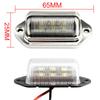 Chrome 6 Led License Plate Tag Light Lamp For Truck Suv Trailer Van Universal