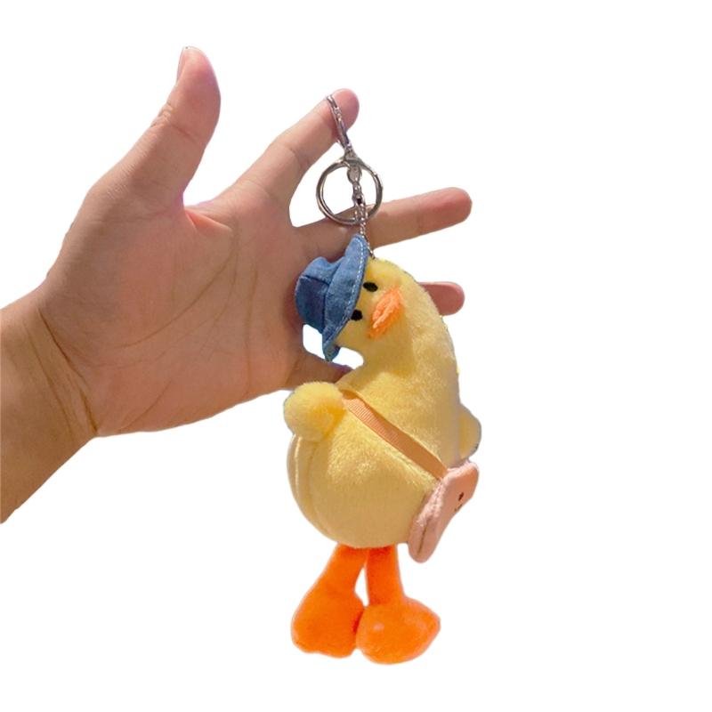 

Милый брелок-подвеска Утка Мультяшная плюшевая игрушка Подвеска для сумки рюкзака Подарок для парня девушки Реквизит для фотосъемки жёлтый